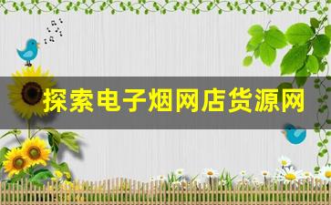探索电子烟网店货源网的最佳进货渠道