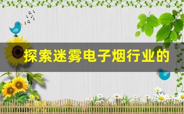 探索迷雾电子烟行业的货源合作机会