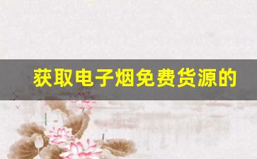 获取电子烟免费货源的技巧与建议