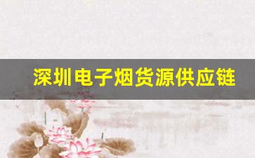 深圳电子烟货源供应链优化策略