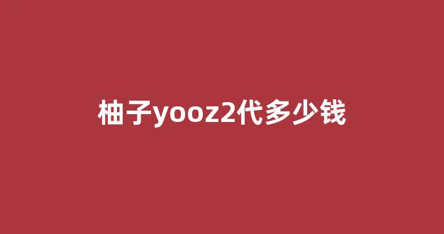 柚子yooz2代多少钱